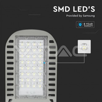 V-TAC LED pouliční světlo SAMSUNG Chip – 50W-Slim - 135 lm/W Barevná teplota (К): Neutrální bílá 4000K