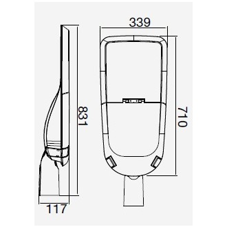 V-TAC LED pouliční osvětlení 160W - 4000K - SAMSUNG ČIP-šedá VT-160ST