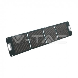 V-TAC přenosný skládací solární panel160W-9,08A-17,6V-čérný 11566