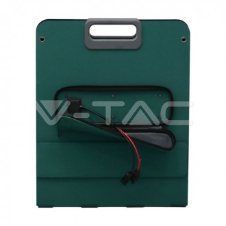 V-TAC přenosný skládací solární panel160W-9,08A-17,6V-čérný 11566