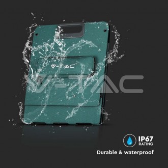 V-TAC přenosný skládací solární panel160W-9,08A-17,6V-čérný 11566