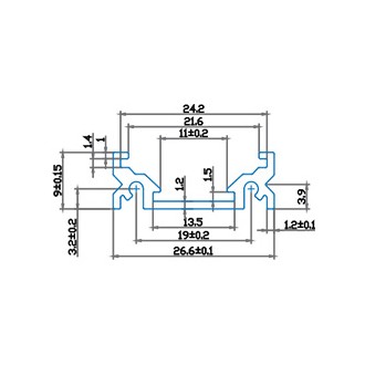 Profily pro LED pásky, MAT, 26,5*9*1000MM, VT-7103,V-TAC SKU9986