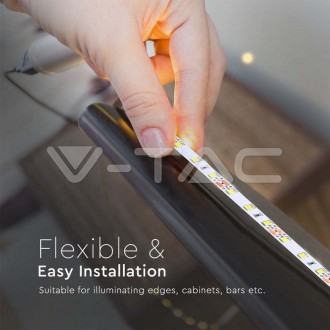 V-TAC LED pásek 8W 4040 60LED/m 12V 6400K IP20 Barevná teplota (К): Neutrální bílá 4000K