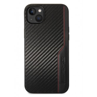 AMG PU Carbon Effect Zadní Kryt pro iPhone 14 Plus Black
