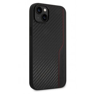 AMG PU Carbon Effect Zadní Kryt pro iPhone 14 Plus Black