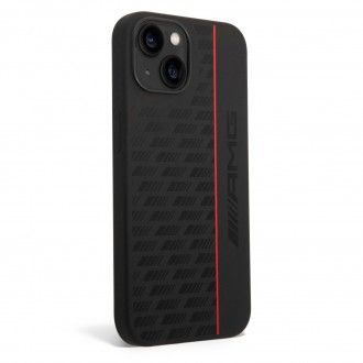 AMG Liquid Silicone Carbon Pattern Zadní Kryt pro iPhone 14 Plus Black