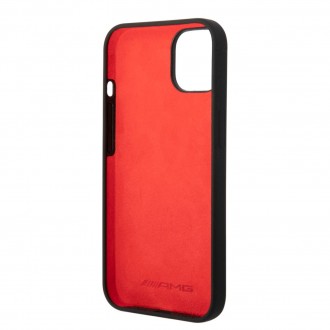 AMG Liquid Silicone Carbon Pattern Zadní Kryt pro iPhone 14 Plus Black