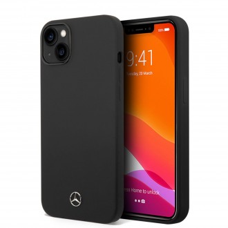 Mercedes Liquid Silicone Zadní Kryt pro iPhone 14 Pro Black