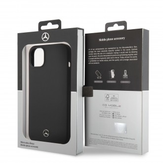 Mercedes Liquid Silicone Zadní Kryt pro iPhone 14 Pro Black