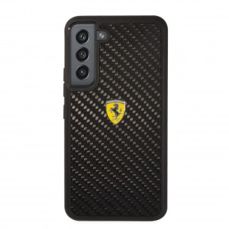 Ferrari Real Carbon Zadní Kryt pro Samsung Galaxy S22+ Black