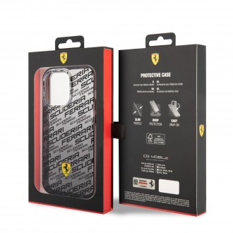 Ferrari Gradient Allover Zadní Kryt pro iPhone 14 Pro Black