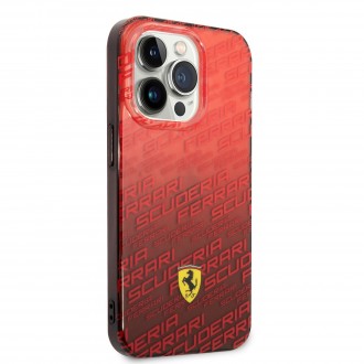 Ferrari Gradient Allover Zadní Kryt pro iPhone 14 Pro Red