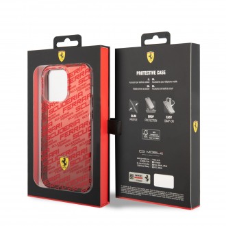 Ferrari Gradient Allover Zadní Kryt pro iPhone 14 Pro Red