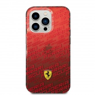 Ferrari Gradient Allover Zadní Kryt pro iPhone 14 Pro Red