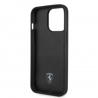 Ferrari PU Leather Perforated Zadní Kryt pro iPhone 14 Pro Max Red