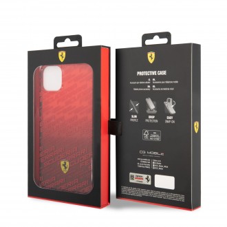 Ferrari Gradient Allover Zadní Kryt pro iPhone 14 Plus Red