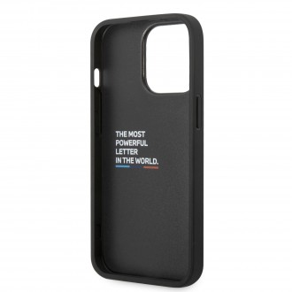 BMW M PU Carbon Blue Line Zadní Kryt pro iPhone 14 Pro Max Black