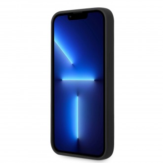 BMW M Liquid Silicone Tricolor Zadní Kryt pro iPhone 14 Plus Black