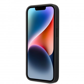 BMW M PU Carbon Blue Line Zadní Kryt pro iPhone 14 Plus Black