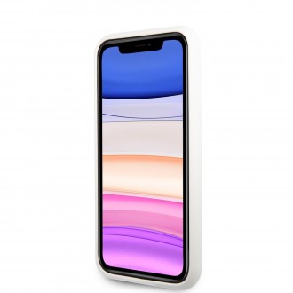 Karl Lagerfeld Liquid Silicone Ikonik NFT Zadní Kryt pro iPhone 11 White