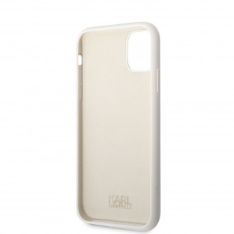 Karl Lagerfeld Liquid Silicone Ikonik NFT Zadní Kryt pro iPhone 11 White