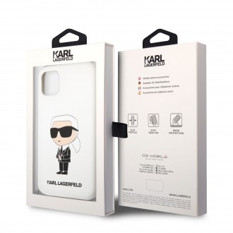 Karl Lagerfeld Liquid Silicone Ikonik NFT Zadní Kryt pro iPhone 11 White
