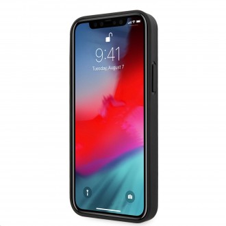 Guess PU 4G Metal Logo Zadní Kryt pro iPhone 12/12 Pro Grey