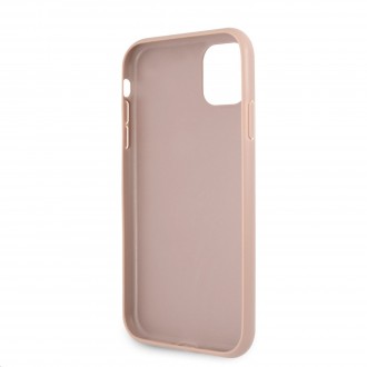 Guess PU 4G Printed Stripe Zadní Kryt pro iPhone 11 Pink