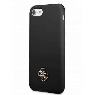 Guess 4G Silicone Metal Logo Zadní Kryt pro iPhone 7/8/SE2020/SE2022 Black