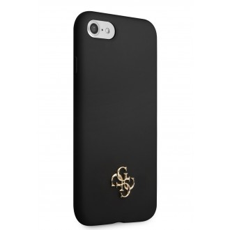 Guess 4G Silicone Metal Logo Zadní Kryt pro iPhone 7/8/SE2020/SE2022 Black