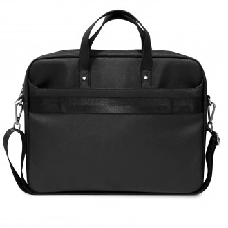 Guess Saffiano Triangle Logo Computer Bag 15/16" Black