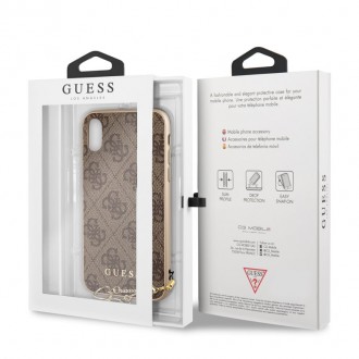 Guess Charms Hard Case 4G Brown pro iPhone XR