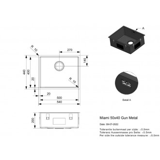 Reginox SET Miami 500 Gun metal + baterie Cano + příslušenství Gun metal