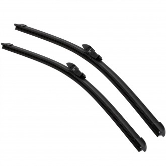 Stěrače Flat sada řidič a spolujezdec 53cm / 53cm - adaptéry typ Cube / Škoda Fabia II / Škoda Roomster