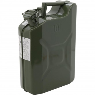 Kanystr na pohonné hmoty / benzín / naftu 10l / kovový - Army
