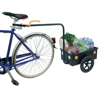Přívěs / vozík za jízdní kolo Bellelli Eco Trailer Mini - nosnost 31kg / objem 40l / černý