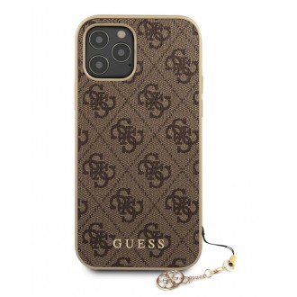 Guess 4G Charms Zadní Kryt pro iPhone 12 Pro Max 6.7 Brown