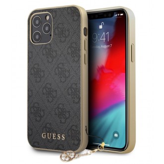 Guess 4G Charms Zadní Kryt pro iPhone 12/12 Pro 6.1 Grey