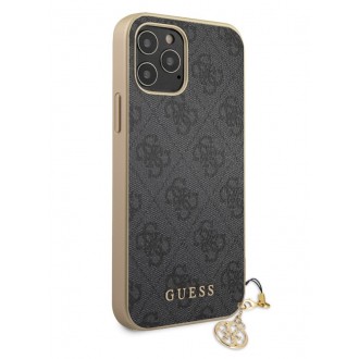 Guess 4G Charms Zadní Kryt pro iPhone 12/12 Pro 6.1 Grey