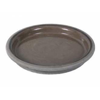 Podmiska keramická pod květník DISKO čedičový melír d28cm