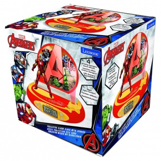 Dětský budík Avengers Iron Man s rádiem a projektorem
