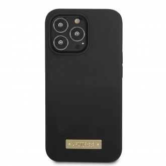 Guess Silicone Metal Logo MagSafe Kompatibilní Zadní Kryt pro iPhone 13 Pro Black