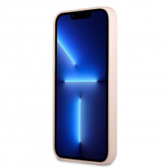 Guess 4G Silicone Metal Logo Zadní Kryt pro iPhone 13 Pro Pink