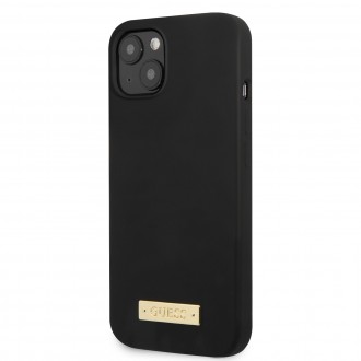 Guess Silicone Metal Logo MagSafe Kompatibilní Zadní Kryt pro iPhone 13 Black 5