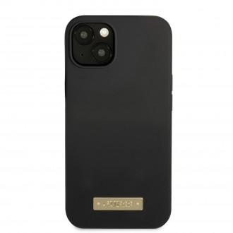 Guess Silicone Metal Logo MagSafe Kompatibilní Zadní Kryt pro iPhone 13 Black 5