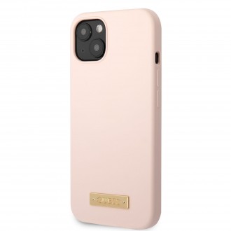 Guess Silicone Metal Logo MagSafe Kompatibilní Zadní Kryt pro iPhone 13 Pink 5