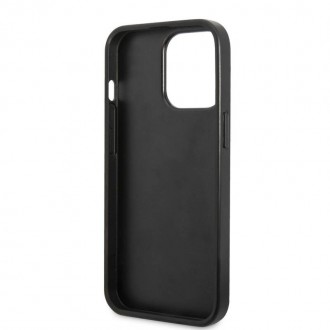 Guess PC/TPU Glitter Flakes Metal Logo Zadní Kryt pro iPhone 14 Pro Black