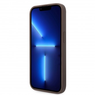 Guess 4G Stripe Zadní Kryt pro iPhone 14 Pro Max Brown