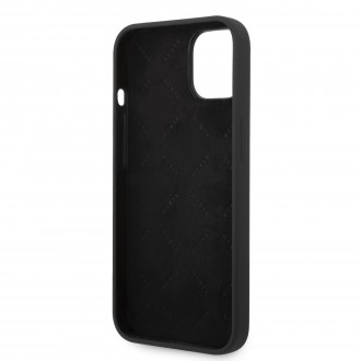 Guess Liquid Silicone Metal Logo Zadní Kryt pro iPhone 14 Plus Black