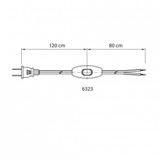 VIVALUX FLEXO Šňůra PVC 2 x 0,75 mm s vypínačem 2m,průhledný VIV001649